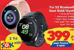 YUİ S2 BLUETOOTH SAAT GOLD/SİYAH